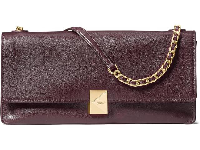 (取寄) ケイトスペード レディース デコ ファイン グレイン レザー ソフト ショルダー バッグ Kate Spade New York women Deco Fine Grain Leather Soft Shoulder Bag Blackberry Jam
