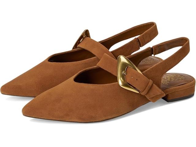(取寄) ヴィンスカムート レディース バックル スリングバック フラッツ ミュール Vince Camuto women Amoret Buckle Slingback Flat Mule Burnt Sugar