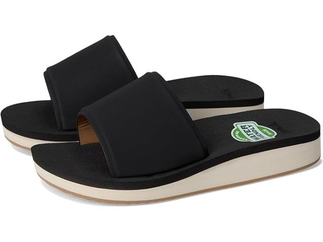 (取寄) サヌーク レディース ハイランド スライド Sanuk women Highland Slide Black