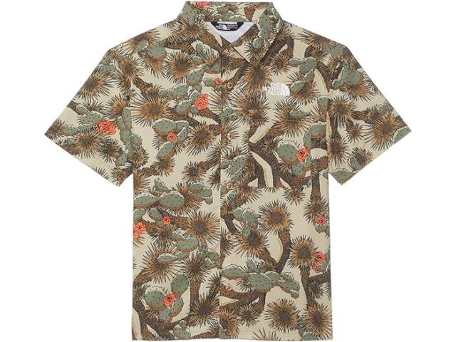 (取寄) ノースフェイス キッズ ボーイズ ショート スリーブ アンフィビアス ボタンダウン (リトル キッズ/ビッグ キッズ) The North Face Kids boys Short Sleeve Amphibious Button-Down (Little Kids/Big Kids) Utility Brown TNF Cactus Camo Printの通販は