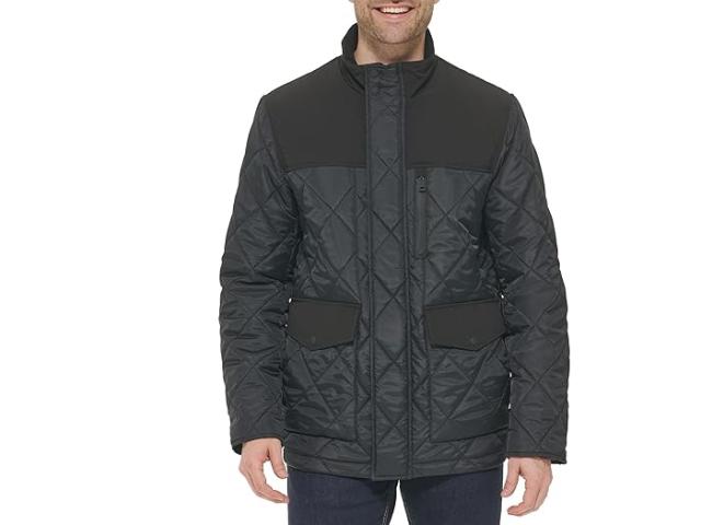 (取寄) コールハーン メンズ メルトン ウール マルチポケット フィールド コート Cole Haan men Melton Wool Multipocket Field Coat Charcoalの通販は 33,852円