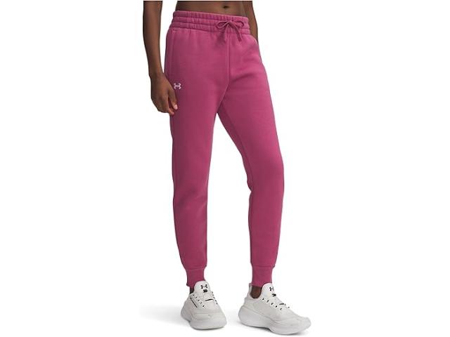 (取寄) アンダーアーマー レディース ライバル フリース ジョガーズ Under Armour women Rival Fleece Joggers Fuchsia Dusk/White