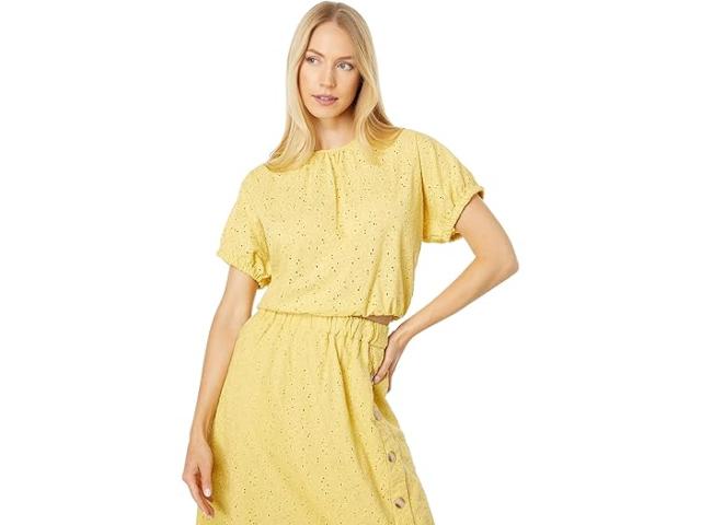 (取寄) メイドウェル レディース アイレット ミシェル バブル トップ イン ドリーム-オン デイジー Madewell women Eyelet Michele Bubble Top in Dream-On Daisies Haystack