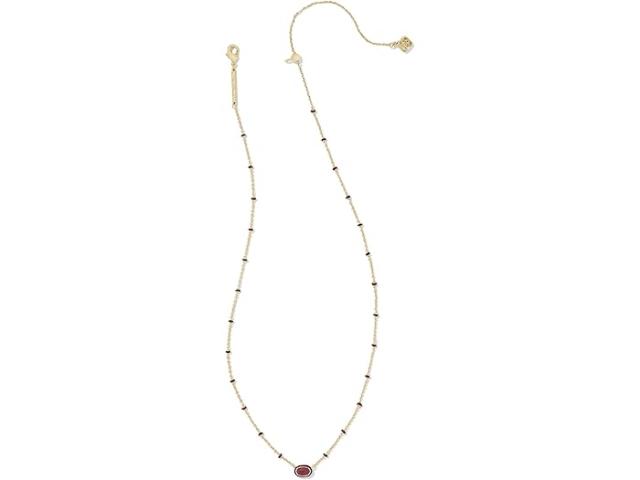 (取寄) ケンドラスコット レディース ミニ イライザ エナメル フレーム ショート ペンダント ネックレス Kendra Scott women Mini Elisa Enamel Frame Short Pendant Necklace Gold Maroon Magnesiteの通販は