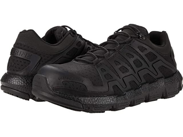 (取寄) ウルヴァリン メンズ レブ デュラショックス ウルトラスプリング オックスフォード カーボンマックス Wolverine men  Rev Durashocks Ultraspring Oxford CarbonMAX Black