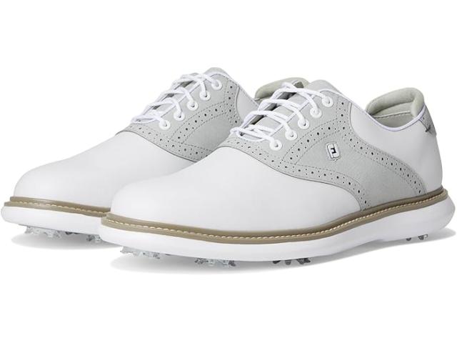 (取寄) フットジョイ メンズ トラディションズ ゴルフ シューズ- プリビアス シーズン FootJoy men Traditions Golf Shoes- Previous Season White/Grey/White
