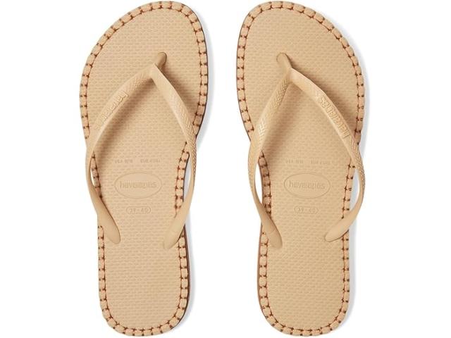 (取寄) ハワイアナス レディース スリム フラットフォーム ループ サンダル Havaianas women Slim Flatform Loop Sandals Golden