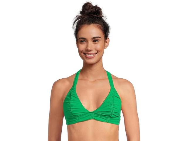 (取寄) ベッカ レディース カラー コード ミラ ルースド ホルター トップ BECCA women Color Code Mira Rouched Halter Top Emerald