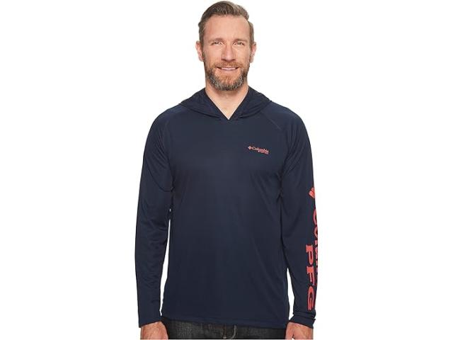 (取寄) コロンビア メンズ ビッグ アンド トール ターミナル タックル ブーディ Columbia men Big & Tall Terminal Tackle Hoodie Collegiate Navy/Sunset Red Logo