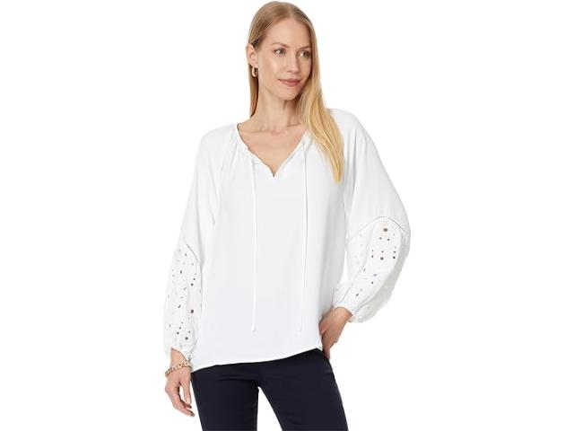 ヴィンスカムート Vince Camuto Split-Neck Raglan Sleeve Blouse レディース シャツ トップス New Iv Vince Camuto Raglan Peasant Split-Neck Blouse New Ivory XS
