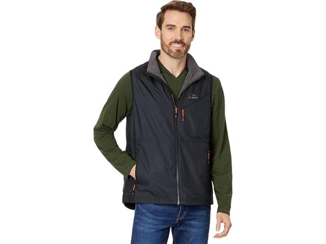 (取寄) エルエルビーン メンズ パフォーマンス フリースラインド ウィンドブレーカー ベスト L.L.Bean men L.L.Bean Performance Fleece-Lined Windbreaker Vest Midnight Blackの通販はパーカー