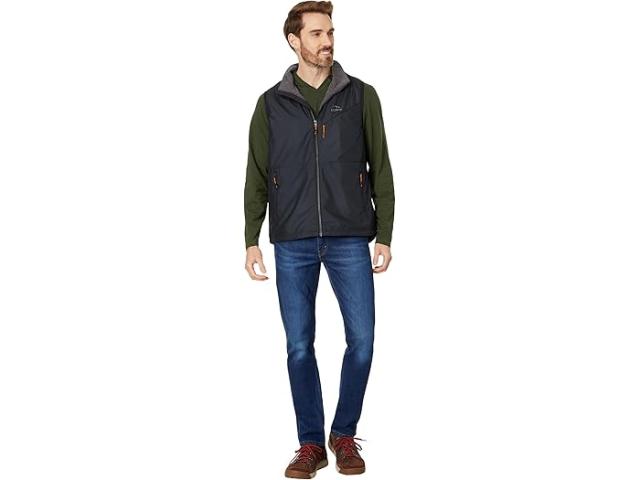 (取寄) エルエルビーン メンズ パフォーマンス フリースラインド ウィンドブレーカー ベスト L.L.Bean men L.L.Bean Performance Fleece-Lined Windbreaker Vest Midnight Blackの通販は