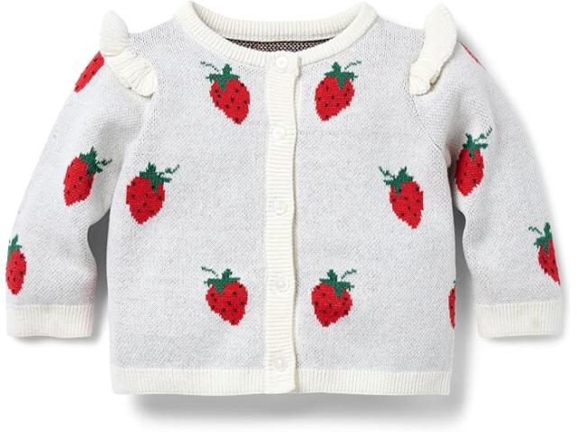 (取寄) ジャニー アンド ジャック ガールズ ストロベリー カーディガン (インファント) Janie and Jack girls Strawberry Cardigan (Infant) Pinkの通販は