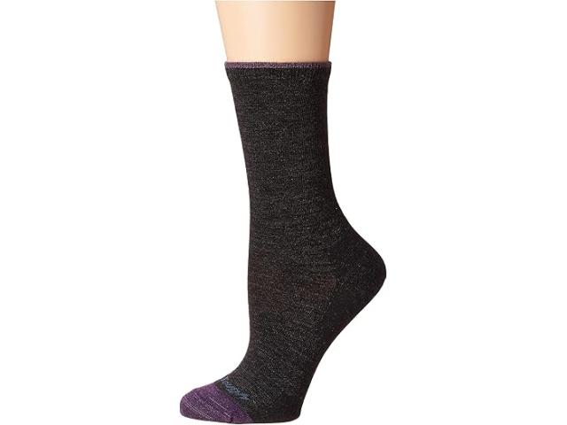 (取寄) ダーンタフバーモント レディース ソリッド ベーシック クルー ライト Darn Tough Vermont women Solid Basic Crew Light Charcoal