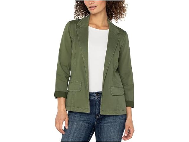 (取寄) リバプールロサンゼルス レディース ソフト タッチ ツイル フィッティド ブレーザー Liverpool Los Angeles women Soft Touch Twill Fitted Blazer Forest Shade