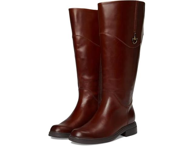 (取寄) ナチュラライザー レディース 27 エディット オスロ エクストラ ワイド カーフ ライディング ブーツ Naturalizer women 27 Edit Oslo Extra Wide Calf Riding Boots Rich Cognac Brown Leather