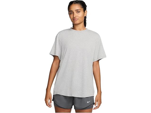 (取寄) ナイキ レディース ワン リラックスド-フィット ドライ-フィット ショートスリーブ トップ Nike women One Relaxed Dri-fit Short-sleeve Top Smoke Grey/Heather
