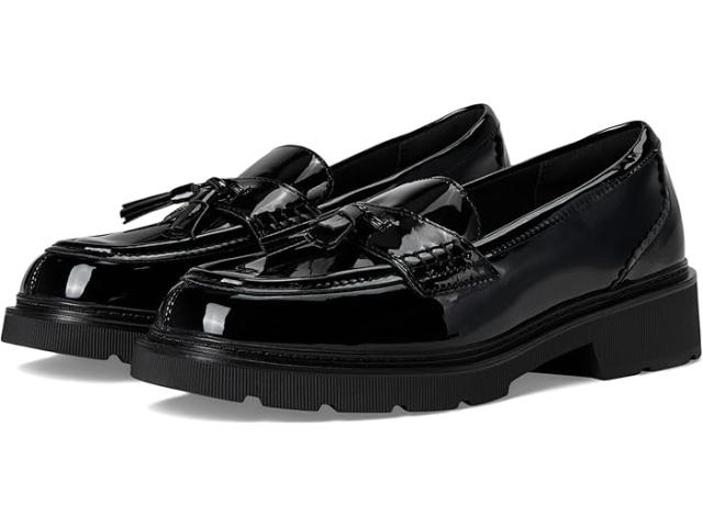 (取寄) クラークス レディース タッセル Clarks women Lauryl Tassel Black Patent Synthetic