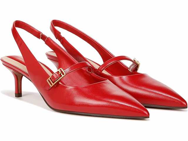 (取寄) フランコ サルト レディース クロエ ポインテッド トゥ スリングバック キトン ヒール Franco Sarto women Franco Sarto Khloe Pointed Toe Slingback Kitten Heel Cherry Red Leatherの通販は