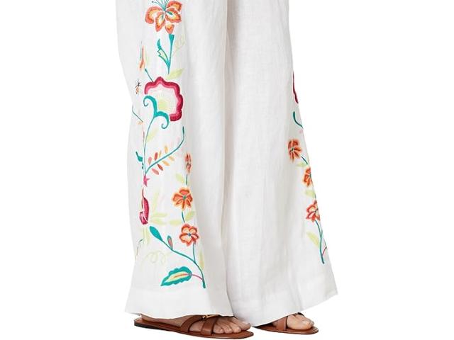 (取寄) ジョニー ワズ レディース アベリ ワイド レッグ リネン パンツ Johnny Was women Averi Wide Leg Linen Pant Whiteの通販は