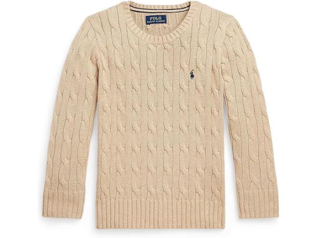 (取寄) ラルフローレン キッズ ボーイズ ポロ ベアー ケーブルニット コットン セーター (トドラー/リトル キッド) Polo Ralph Lauren Kids boys Polo Ralph Lauren Kids Polo Bear Cable-Knit Cotton Sweater (Toddler/Little Kid) New Camel Melangeの通販は