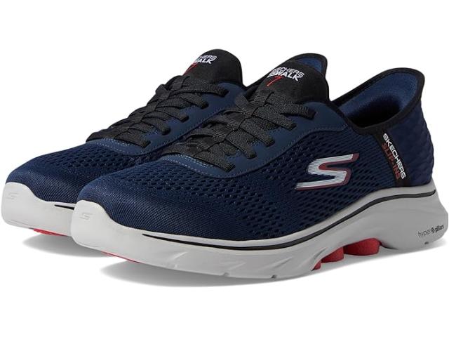 (取寄) スケッチャーズ スニーカー メンズ ゴー ウォーク 7 - フリー ハンド 2 ハンズ フリー スリップインズ SKECHERS Performance men Go Walk 7 - Free Hand 2 Hands Free Slip-Ins Navy/Red