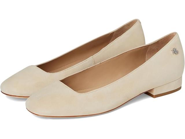 (取寄) ローレン ラルフローレン レディース スエード バレエ フラッツ Lauren Ralph Lauren women Emellie Suede Ballet Flat Sand Dune