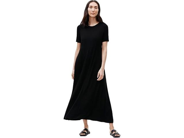 (取寄) アイリーン フィッシャー レディース クルー ネック ドレス Eileen Fisher women Crew Neck Dress Black 2
