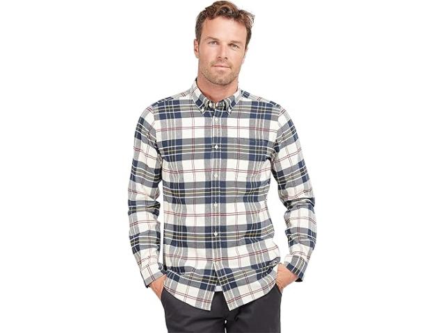 (取寄) バブアー メンズ ロナン テーラード チェック シャツ Barbour men Barbour Barbour Ronan Tailored Check Shirt Ecruの通販は 37,620円