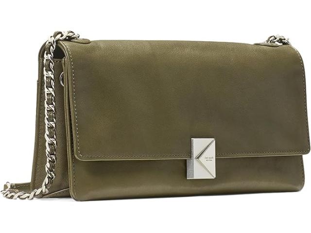 (取寄) ケイトスペード レディース デコ ファイン グレイン レザー ソフト ショルダー バッグ Kate Spade New York women Deco Fine Grain Leather Soft Shoulder Bag Seaweed