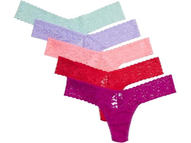 (取寄) ハンキー パンキー レディース シグニチャー レース ロウ ライズ トング 5 パック Hanky Panky women Hanky Panky Signature Lace Low Rise Thong 5 Pack Countess Pink/Strawberry/Peach Fizz/Hyacinth/Crystal Blueの通販は