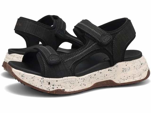 (取寄) タオス フットウェア レディース スーパー サイド Taos Footwear women Taos Footwear Super Side Black Embossの通販はコンフォートサンダル