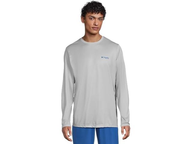 (取寄) コロンビア メンズ ターミナル タックル パフォーマンス フィッシング ギア フィッシュ ロング スリーブ シャツ Columbia men Terminal Tackle PFG Fish Long Sleeve Shirt Cool Grey/Vivid Blue