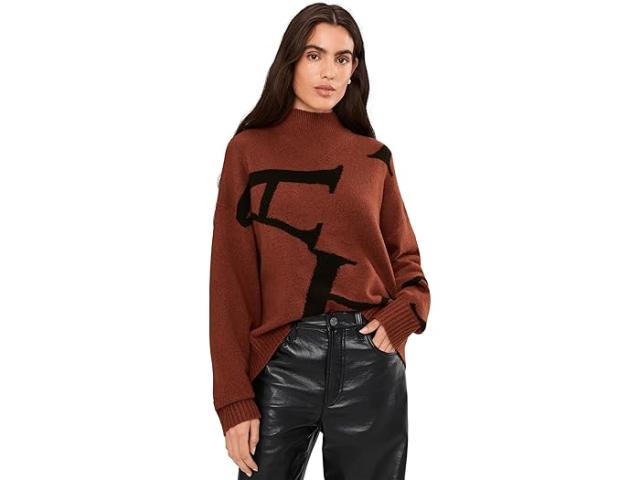 (取寄) オールセインツ レディース ア スター ジャンパー AllSaints women A Star Jumper Chestnut Brown/Black