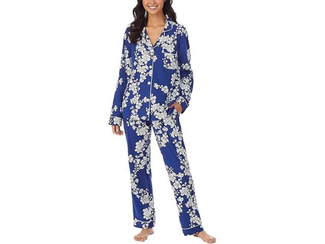 (取寄) ベッドヘッドパジャマズ レディース ロング スリーブ クラシック ノッチ カラー パジャマ セット (コットン スパンデックス) Bedhead PJs women Bedhead PJs Long Sleeve Classic Notch Collar Pajama Set (Cotton Spandex) Navy Shadow Blossomの通販は