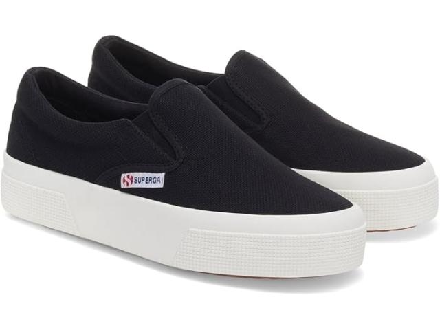 (取寄) スペルガ レディース 2740 プラットフォーム スリッポン Superga women 2740 Platform Slip On Black