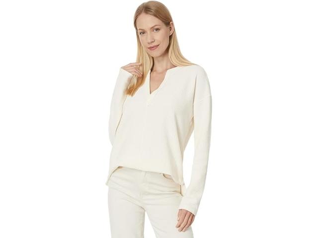 (取寄) リラ P レディース ラウンデッド ヘム スプリット ネック Lilla P women Rounded Hem Split Neck Talc