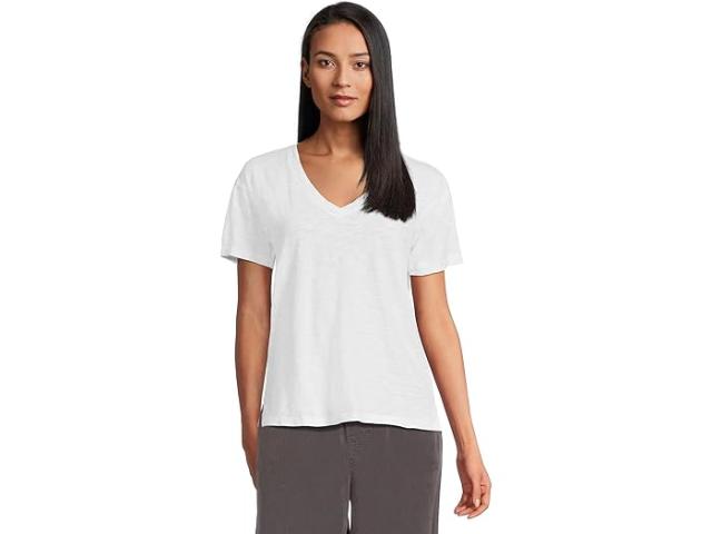 (取寄) モッドオードック レディース ショート スリーブ V-ネック ボクシー ティー Mod-o-doc women Short Sleeve V-Neck Boxy Tee White