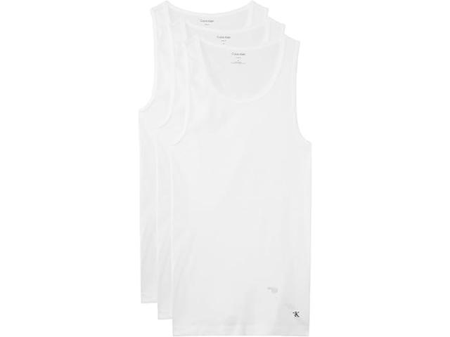 (取寄) カルバンクライン アンダーウェア メンズ コットン クラシックス 3-パック タンク トップ   Underwear men Cotton Classics 3-pack Tank Top White/White
