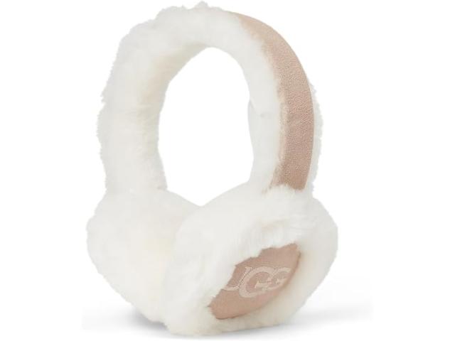 (取寄) アグ レディース ウォーター レジスタント シープスキン イヤーマフス ウィズ エンブロイダー ロゴ UGG women Water Resistant Sheepskin Earmuffs With Embroidered Logo Sand