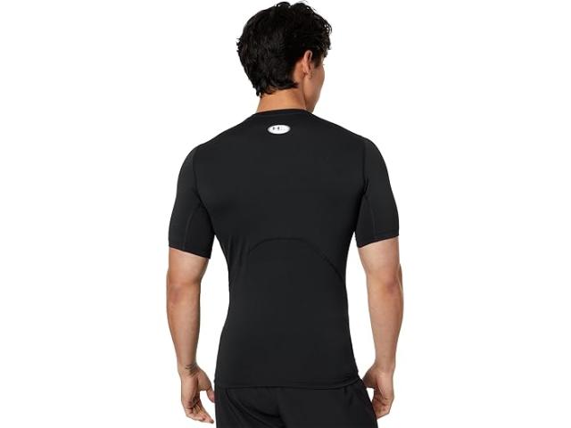 (取寄) アンダーアーマー メンズ ヒートギア アーマー コンプレッション ショート スリーブ Under Armour men Under Armour Heatgear Armour Compression Short Sleeve Black/White_1