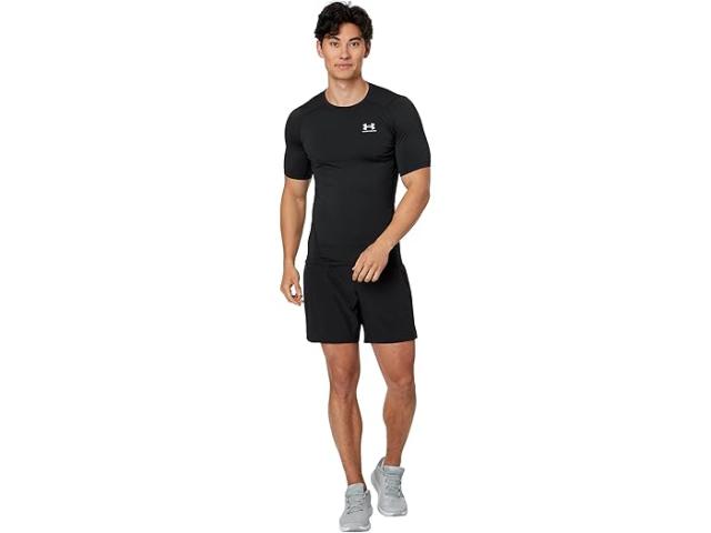 (取寄) アンダーアーマー メンズ ヒートギア アーマー コンプレッション ショート スリーブ Under Armour men Under Armour Heatgear Armour Compression Short Sleeve Black/White_3