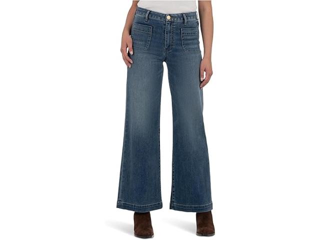 (取寄) カット フロム ザ クロス レディース メグ ハイライズ ワイド レッグ ウィズ パッチ ポケッツ レグ ヘム イン ロイヤリティ KUT from the Kloth women Meg High-Rise Wide Leg With Patch Pockets Reg Hem in Loyalty Loyalty