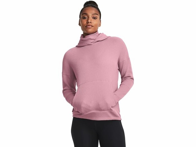 (取寄) アンダーアーマー レディース ワッフル ファンネル ブーディ Under Armour women Under Armour Waffle Funnel Hoodie Pink Elixir/Misty Purpleの通販は