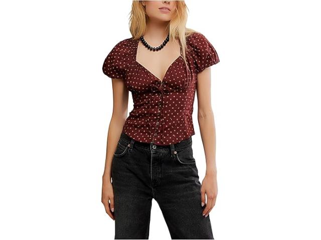 (取寄) フリーピープル レディース サマー プリンテッド ブラウザ Free People women Summer Printed Blouse Chocolate Combo