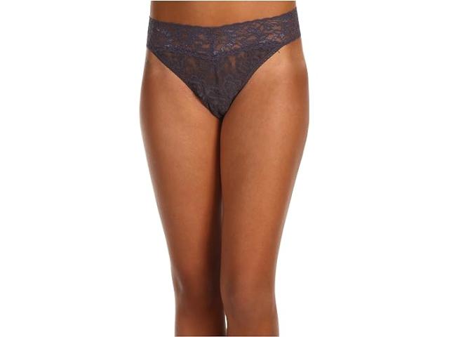 (取寄) ハンキー パンキー レディース シグニチャー レース オリジナル ライズ トング Hanky Panky women Hanky Panky Signature Lace Original Rise Thong Granite