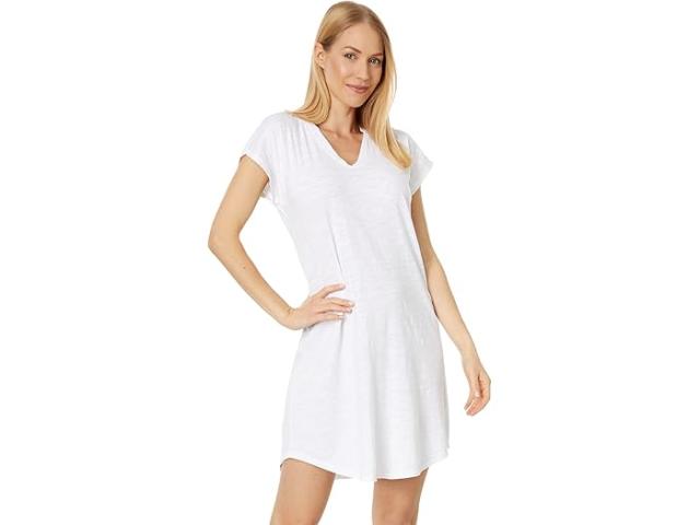 (取寄) モッドオードック レディース ライトウェイト スラブ ジャージ ショート ドルマン スリーブ V-ネック ドレス Mod-o-doc women Mod-o-doc Lightweight Slub Jersey Short Dolman Sleeve V-Neck Dress Whiteの通販は