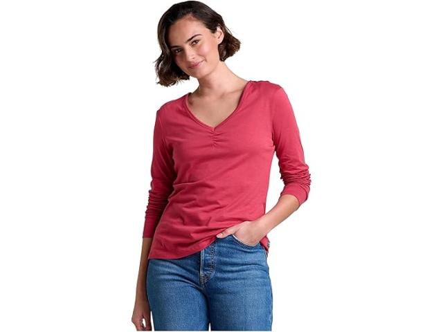 (取寄) トードアンドコー レディース ロゼ ロング スリーブ ティー Toad&Co women Rose Long Sleeve Tee Cinnabar