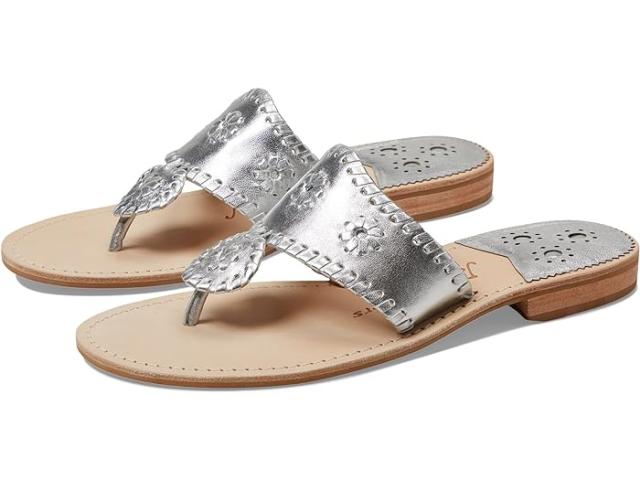 (取寄) ジャック ロジャース レディース ジャックス フラッツ サンダル Jack Rogers women Jack Rogers Jacks Flat Sandal Silver/Silver