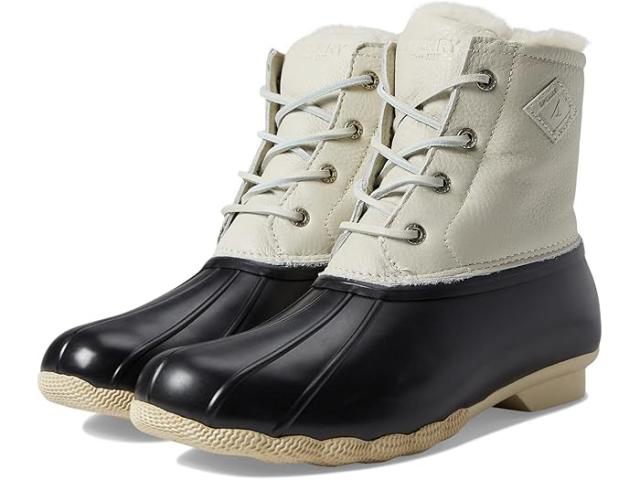(取寄) スペリー レディース ソルトウォーター ウィンター ラックス レザー Sperry women Saltwater Winter Lux Leather Ivory/Black